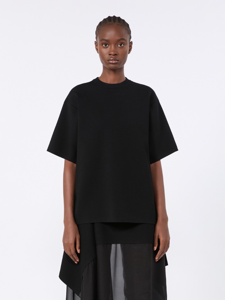 Camiseta ancha de viscosa - NEGRO - Max Mara - 2