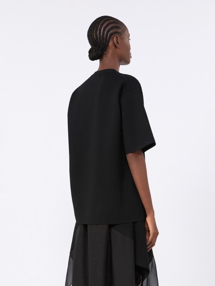 Camiseta ancha de viscosa - NEGRO - Max Mara - 3