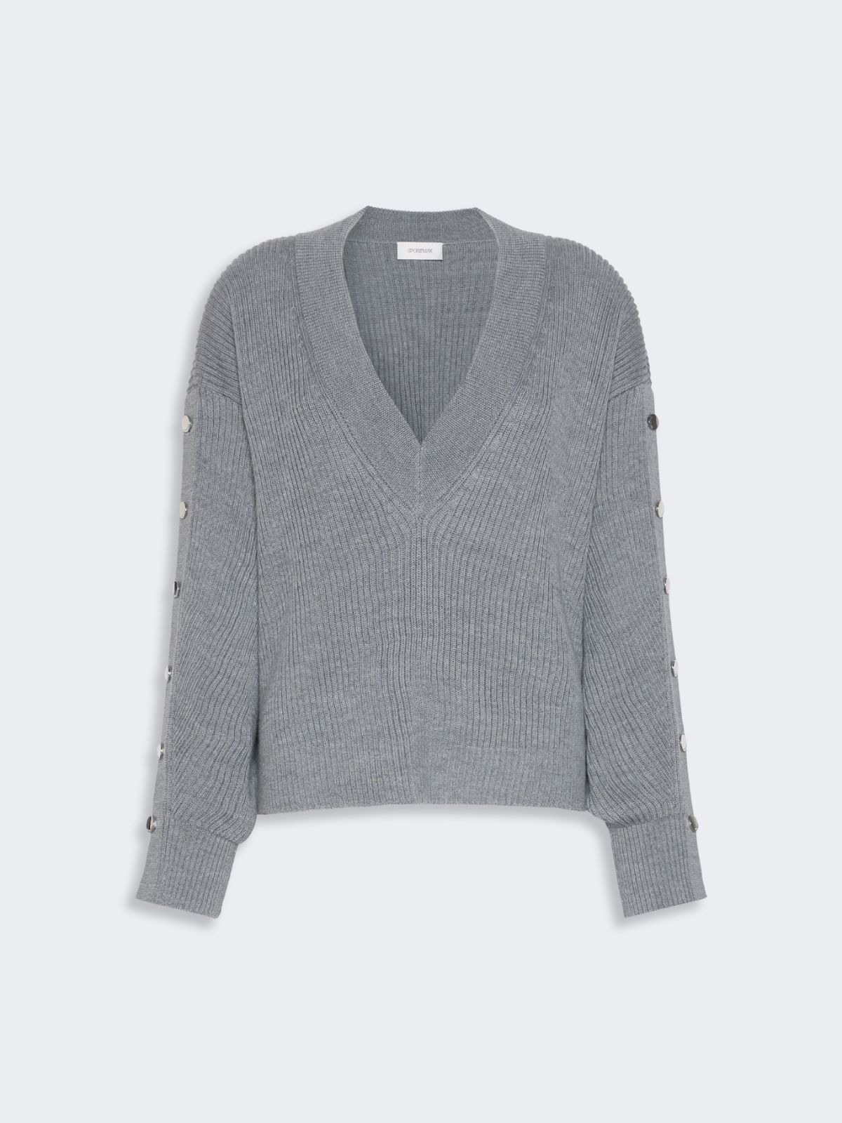 Maglia over in lana con bottoni - GRIGIO MEDIO - Max Mara - 6