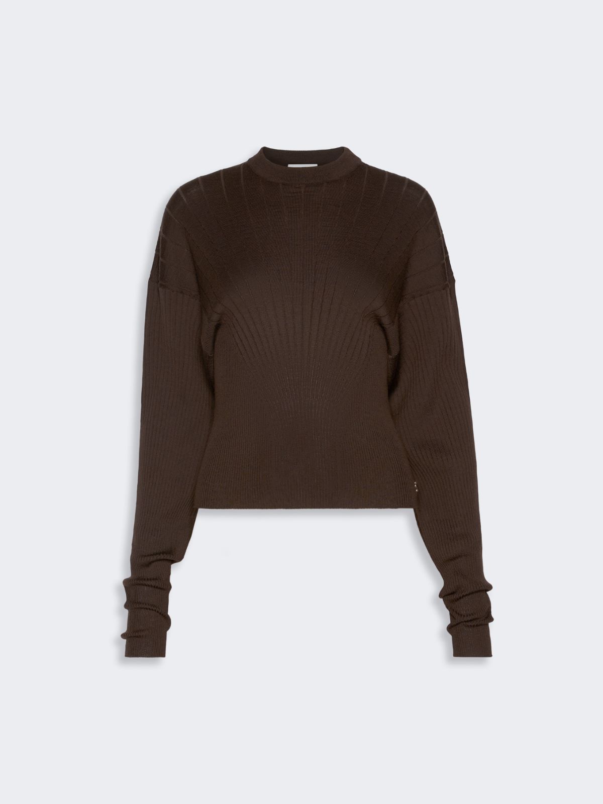 Shaped pure wool sweater - CHOCOLATE - Max Mara - 6