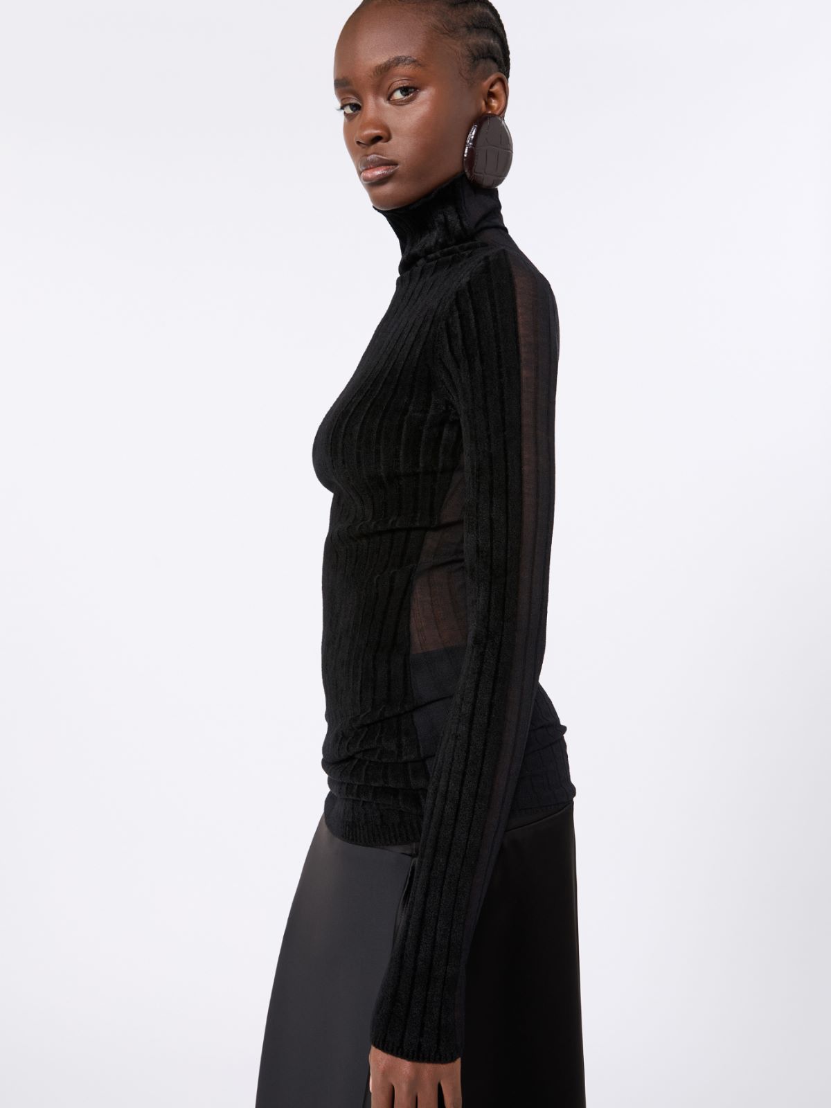 Jersey de lana elástica - NEGRO - Max Mara - 4