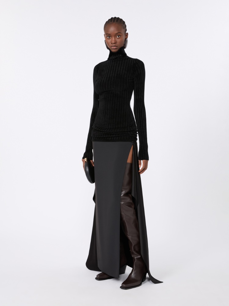 Jersey de lana elástica - NEGRO - Max Mara