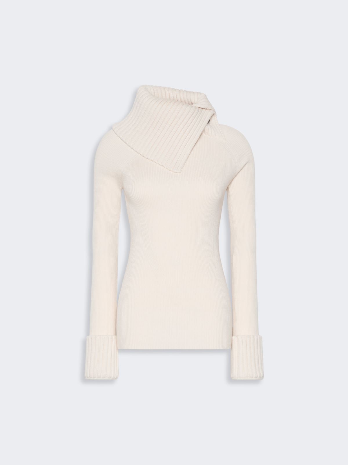 Slim stretch wool sweater - WHITE - Max Mara - 6