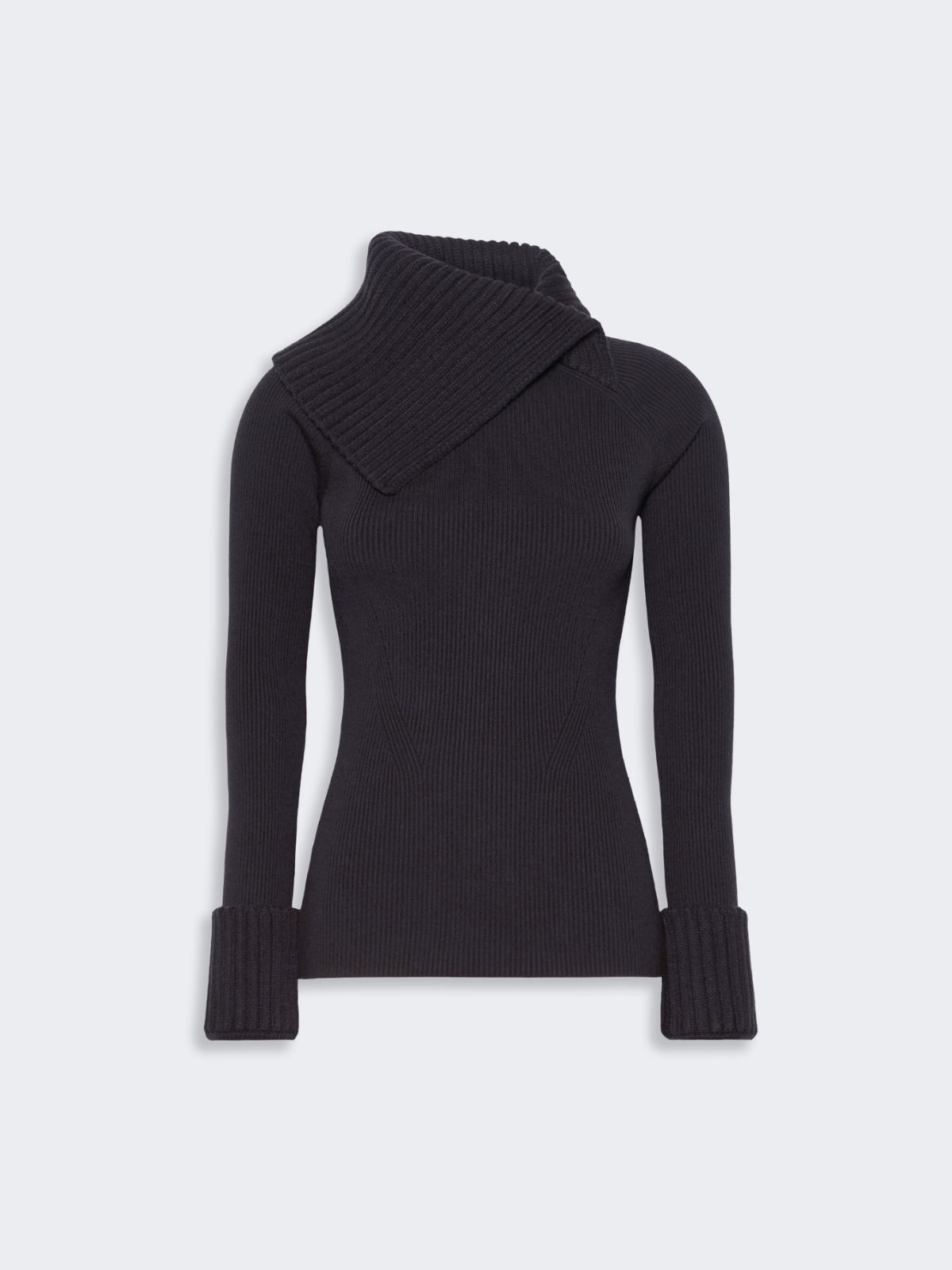 Slim stretch wool sweater - DARK BROWN - Max Mara - 6