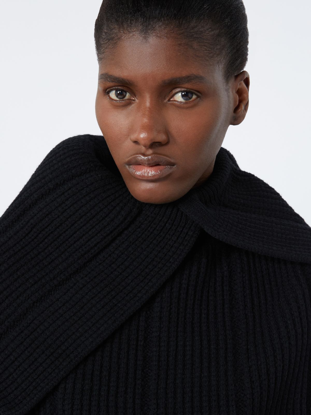 Sleeveless stretch wool sweater - BLACK - Max Mara - 5