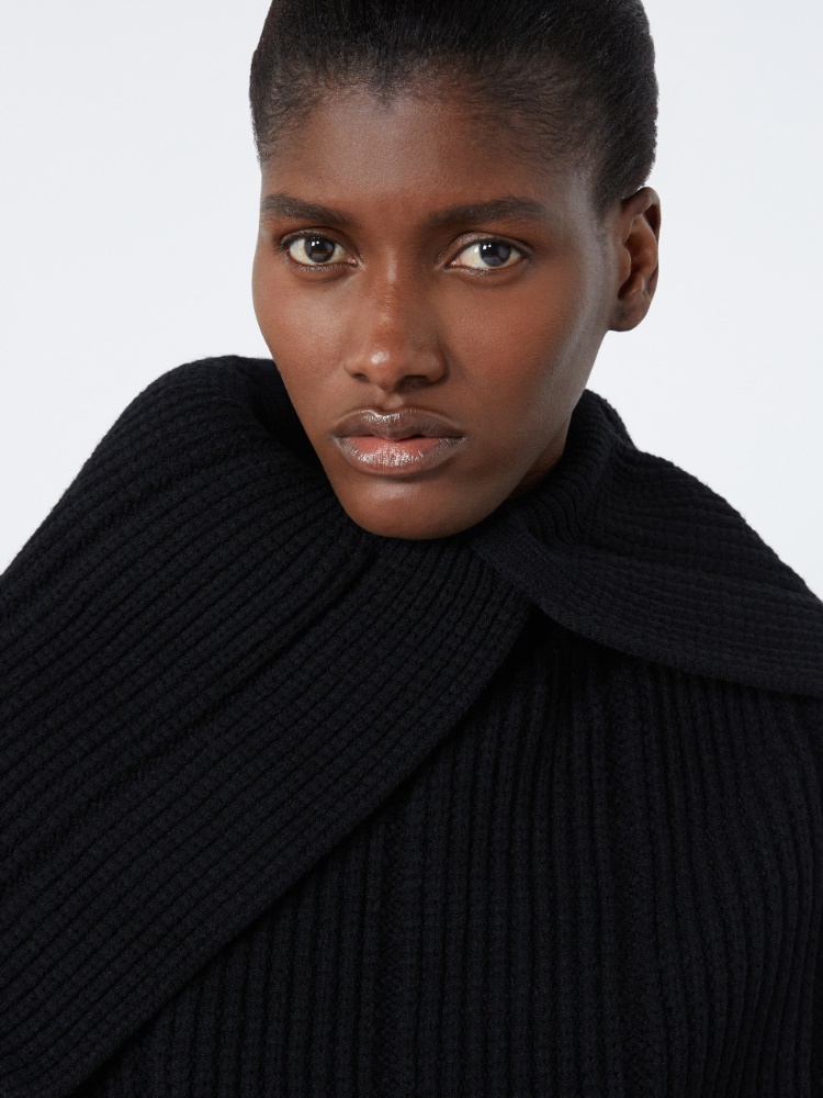 Sleeveless stretch wool sweater - BLACK - Max Mara - 5