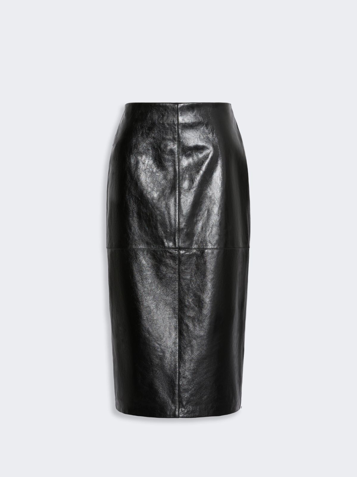Nappa-leather midi skirt - BLACK - Max Mara - 4