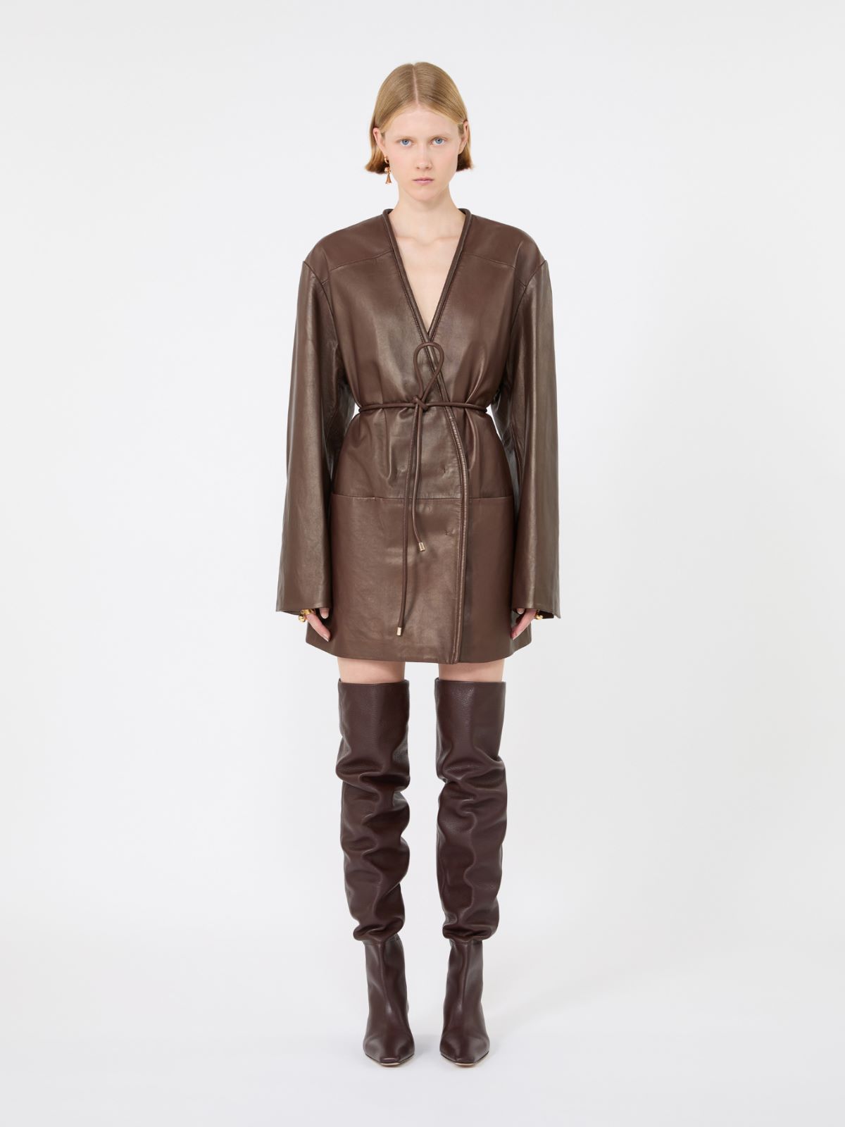 Nappa leather dress - PLUM - Max Mara - 2