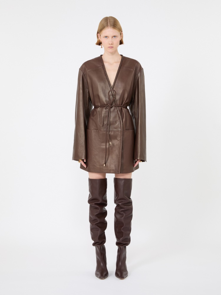 Nappa leather dress - PLUM - Max Mara - 2
