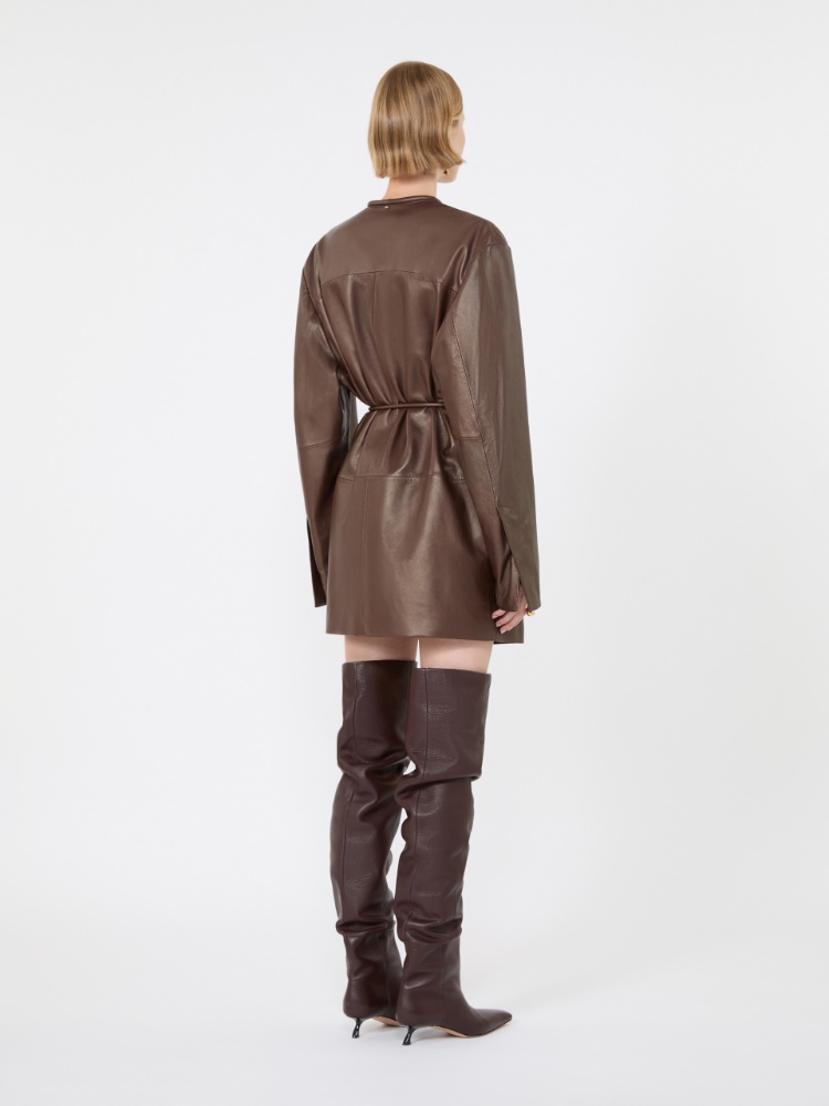 Nappa leather dress - PLUM - Max Mara - 3