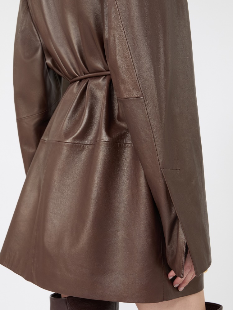 Kleid aus Nappaleder - PFLAUME
