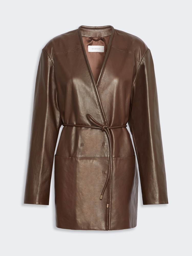 Nappa leather dress - PLUM - Max Mara - 5