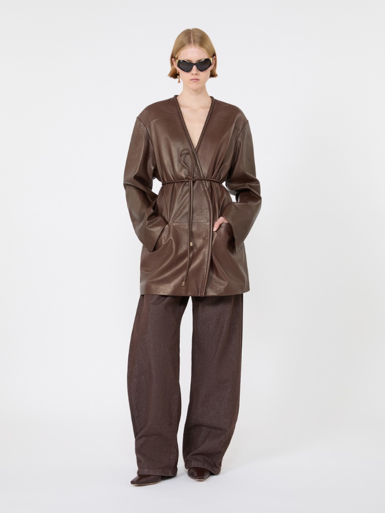 Nappa leather dress + PLUM - Max Mara