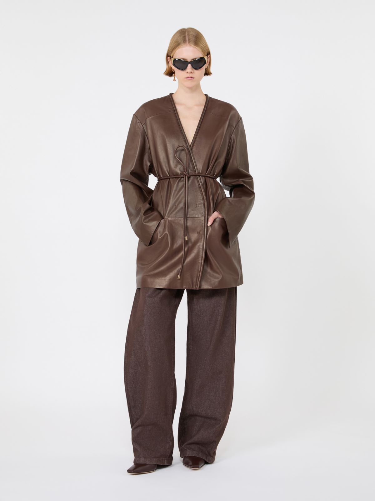 Nappa leather dress - PLUM - Max Mara
