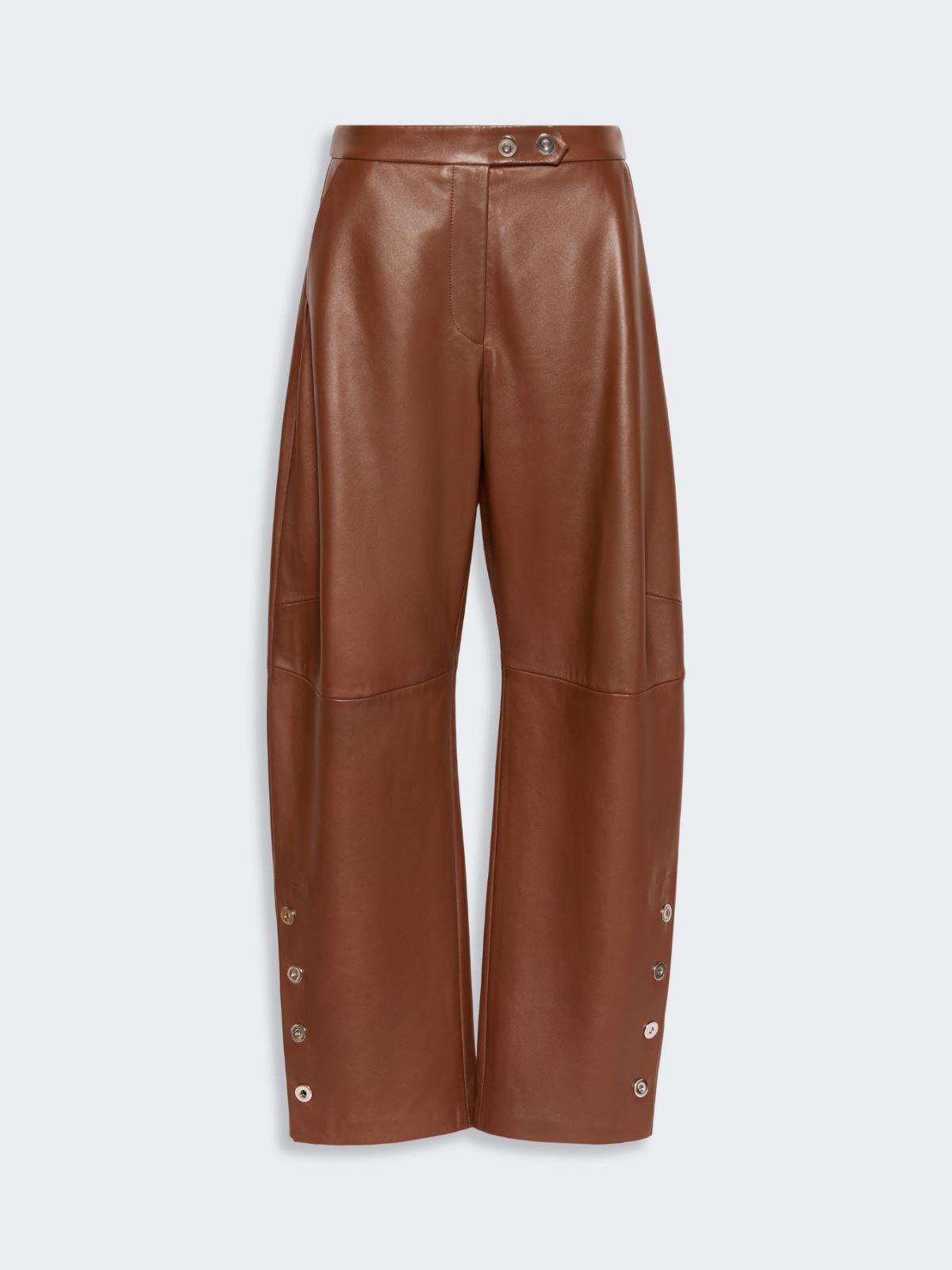 Nappa leather baggy trousers - BROWN - Max Mara - 5