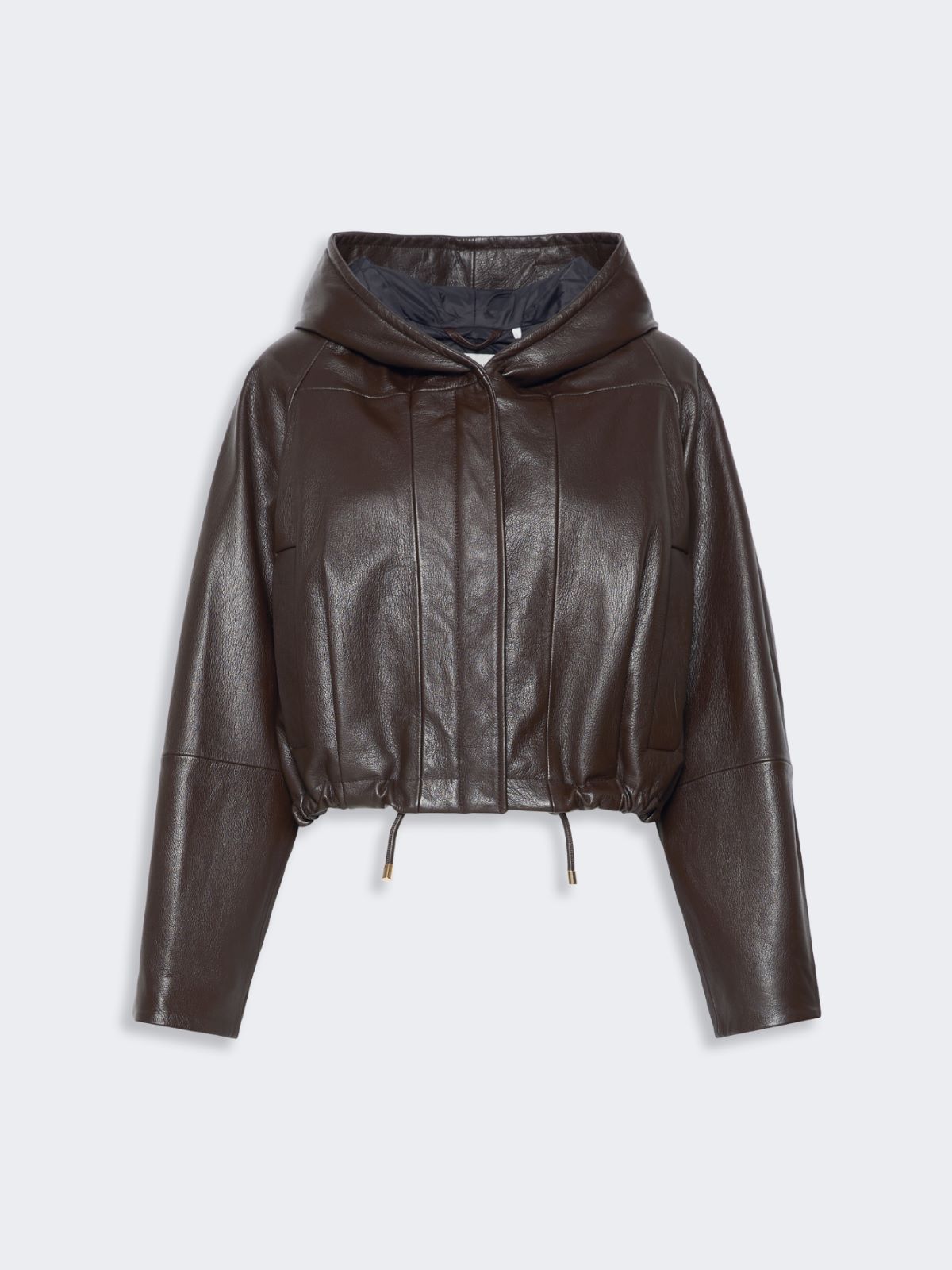 Leather bomber jacket - CHOCOLATE - Max Mara - 6