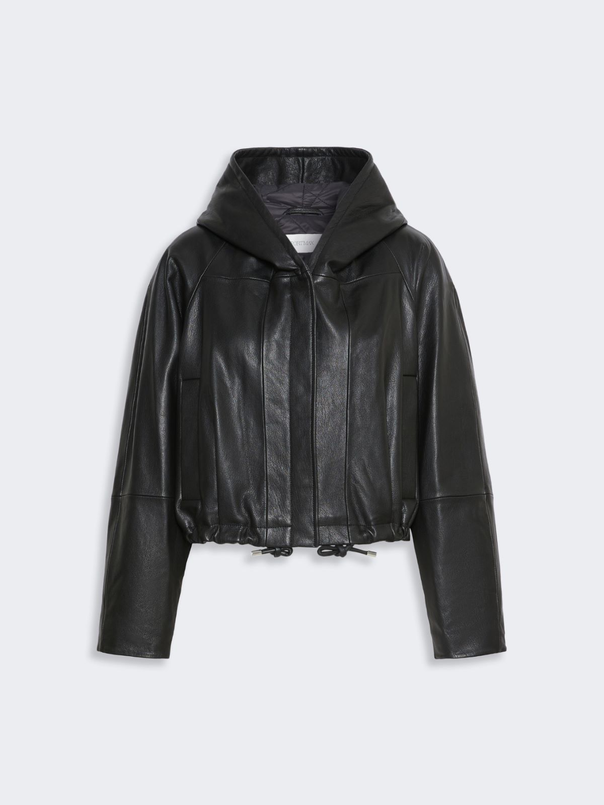 Leather bomber jacket - BLACK - Max Mara - 6