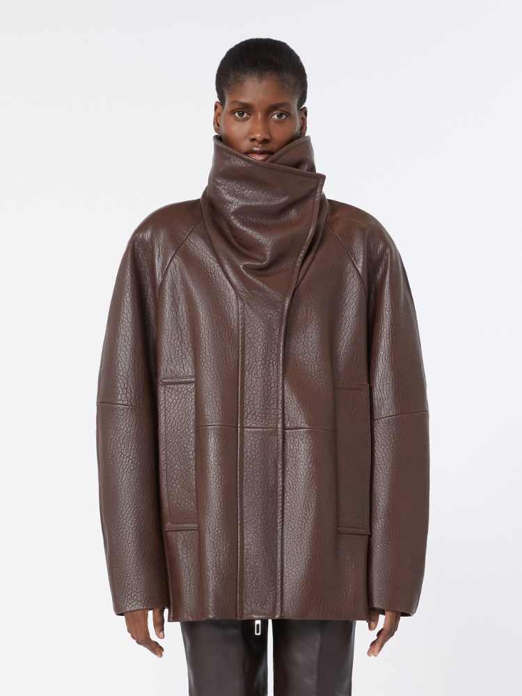 Leather jacket - COFFEE - Max Mara - 2