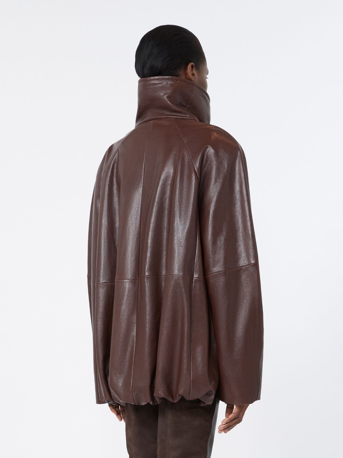 Leather jacket - COFFEE - Max Mara - 3