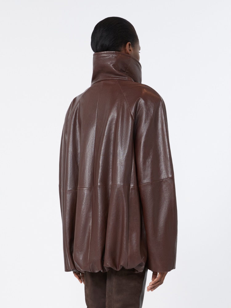 Leather jacket - COFFEE - Max Mara - 3