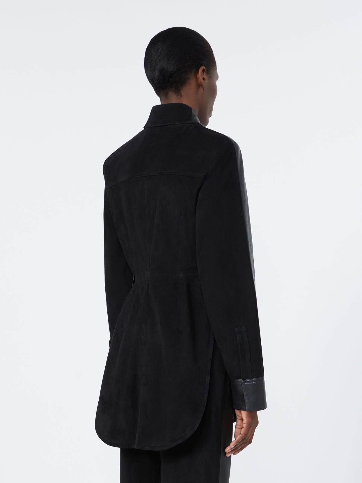 Long leather shirt - BLACK - Max Mara - 3