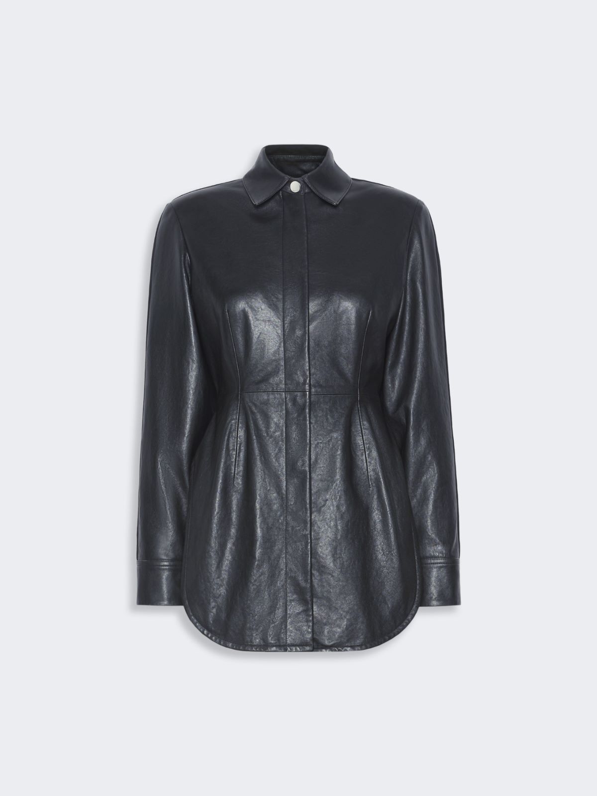 Long leather shirt - BLACK - Max Mara - 6