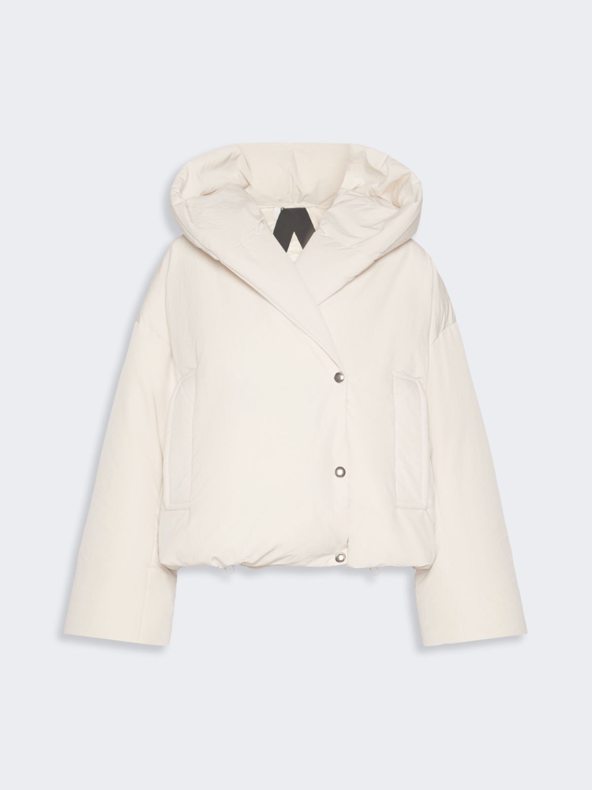 Short crinkled fabric down jacket - IVORY - Max Mara - 6