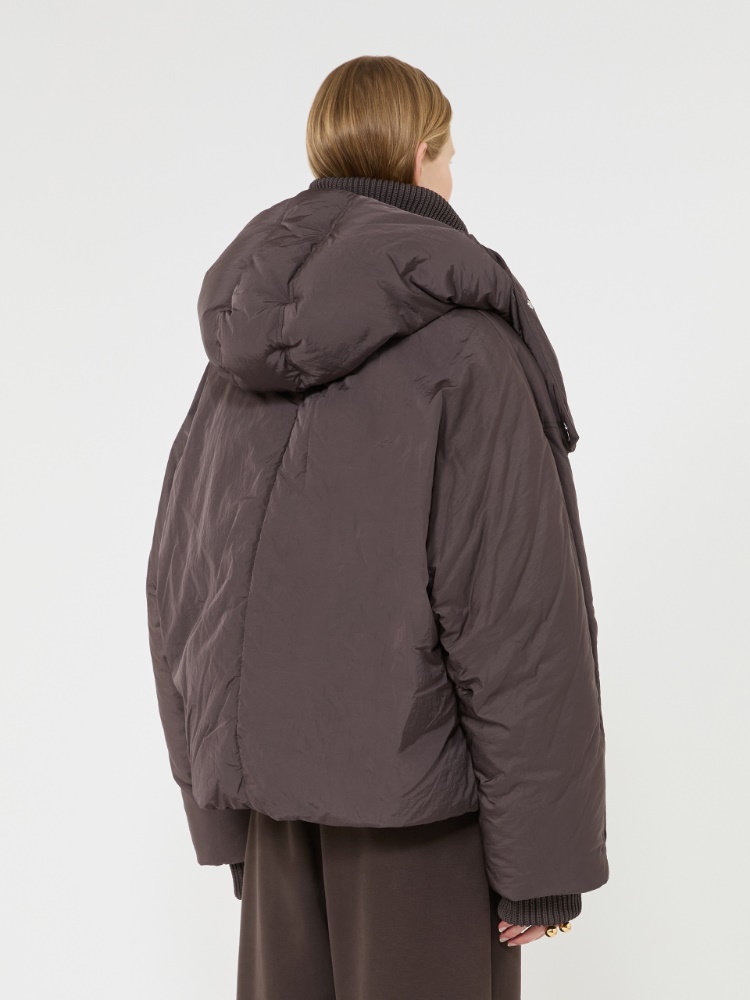Short water-repellent down jacket - CHOCOLATE - Max Mara - 3