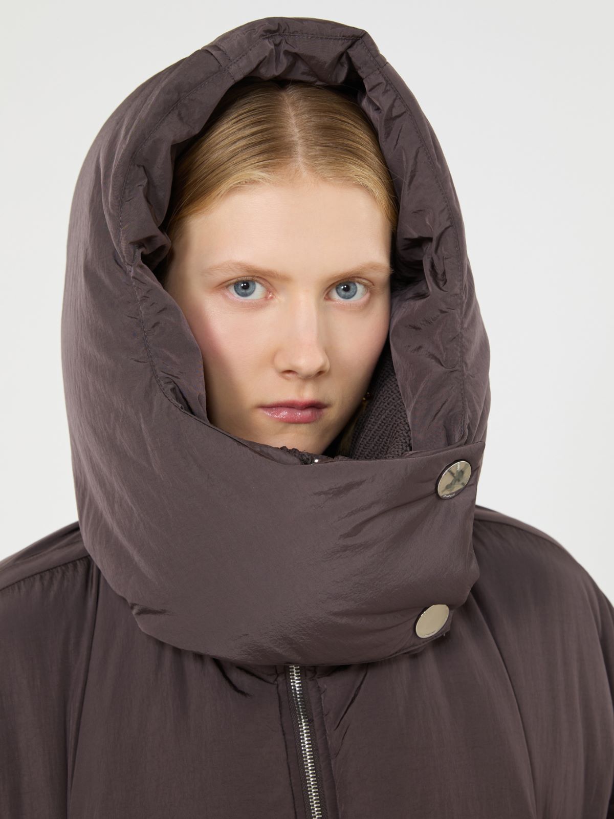 Short water-repellent down jacket - CHOCOLATE - Max Mara - 5