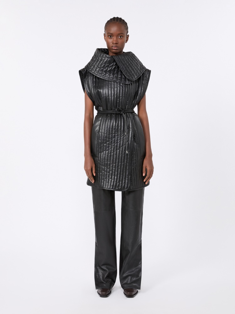 Long quilted gilet - BLACK - Max Mara - 2