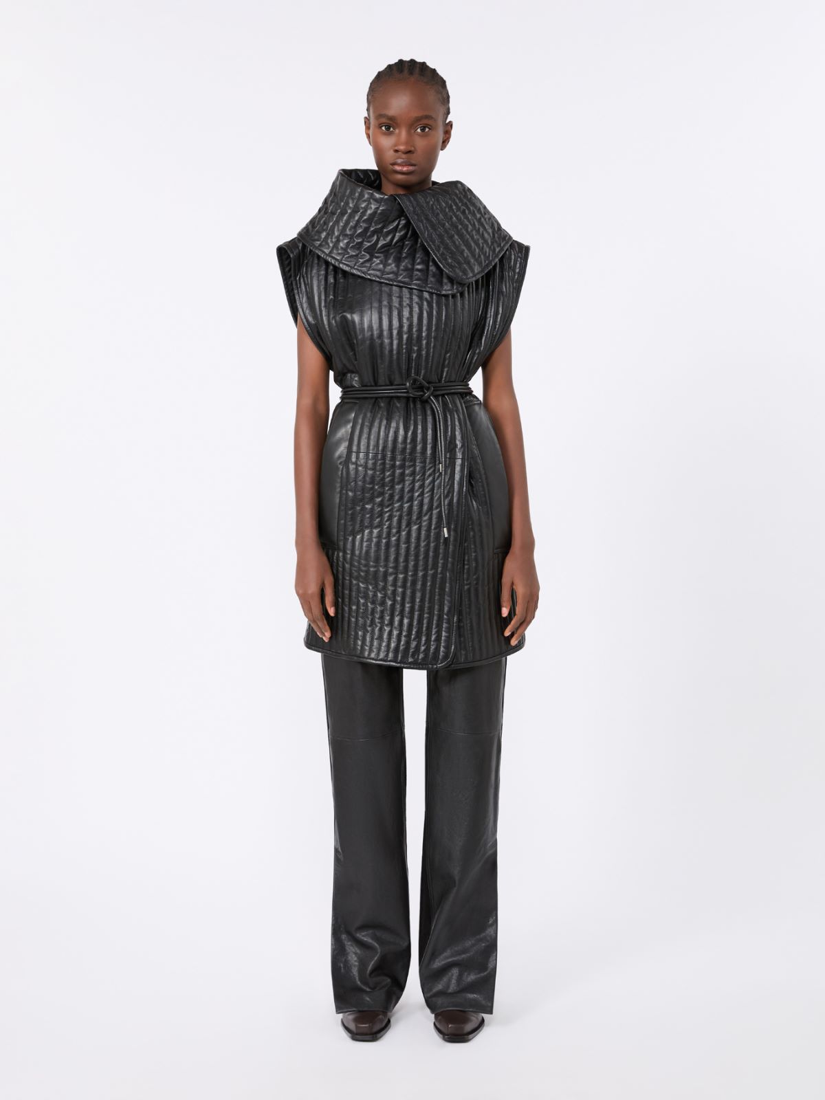 Long quilted gilet - BLACK - Max Mara