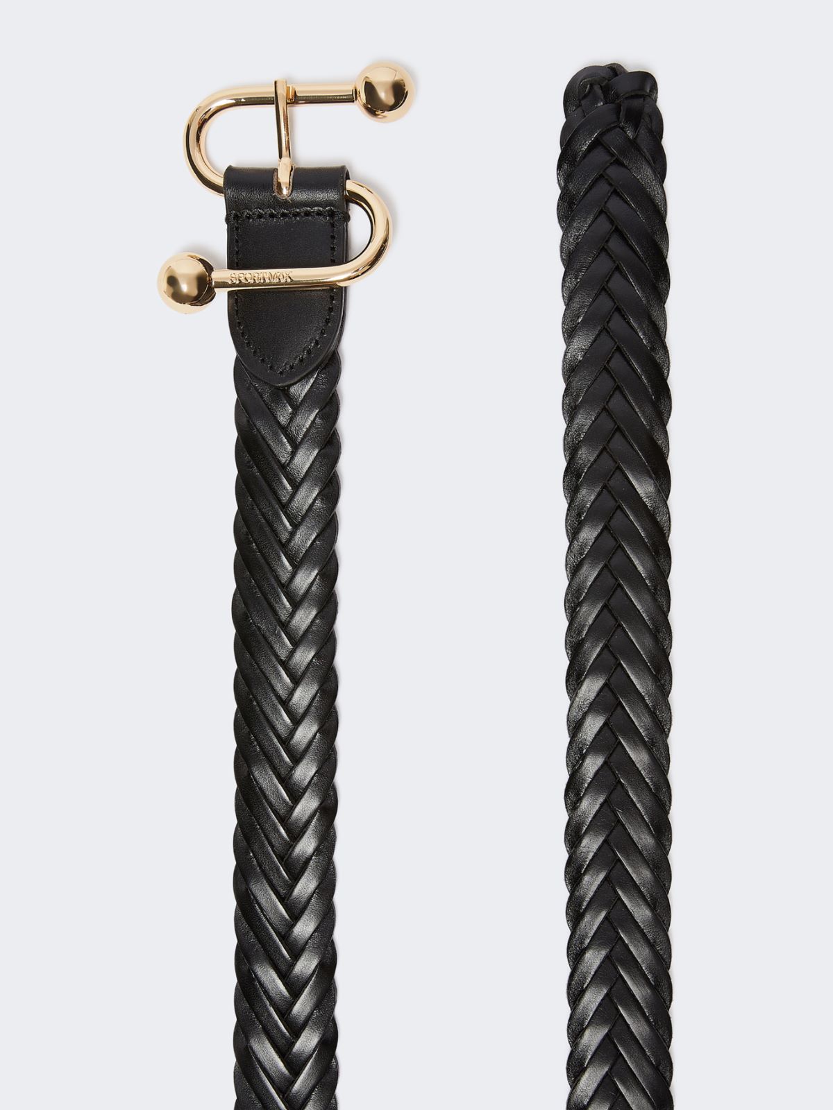 Woven leather belt - BLACK - Max Mara - 2