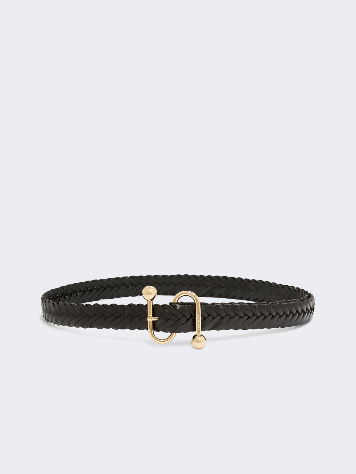 Woven leather belt - BLACK - Max Mara