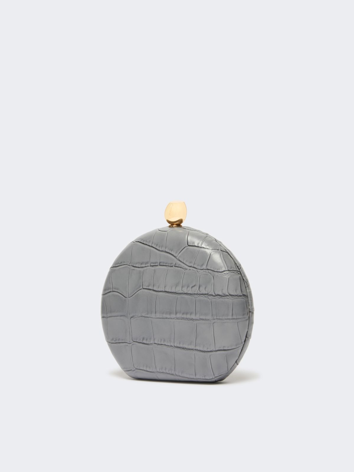 Crocodile-print calfskin clutch - MEDIUM GREY - Max Mara - 2