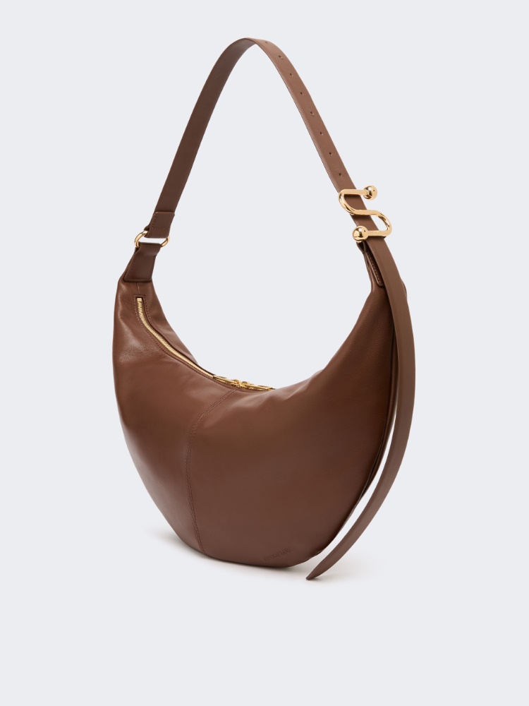Nappa leather hobo bag - BROWN - 2