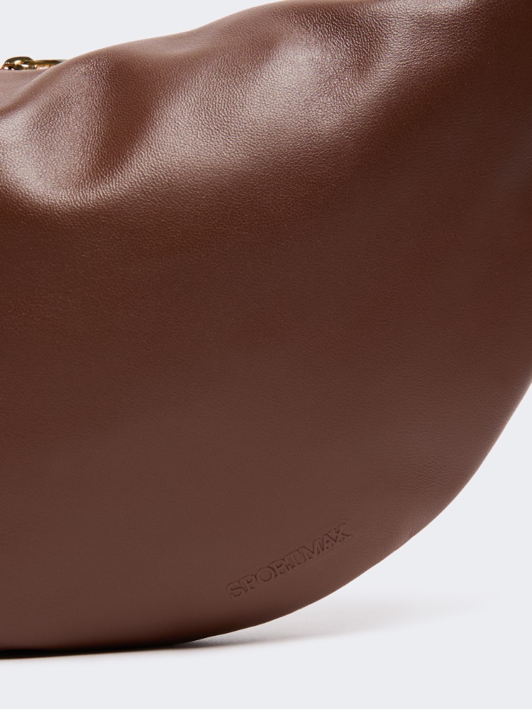 Nappa leather hobo bag - BROWN - 4
