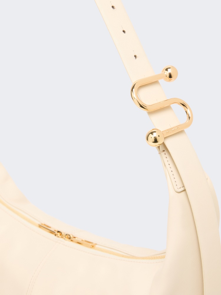Nappa leather hobo bag - VANILLA - 3