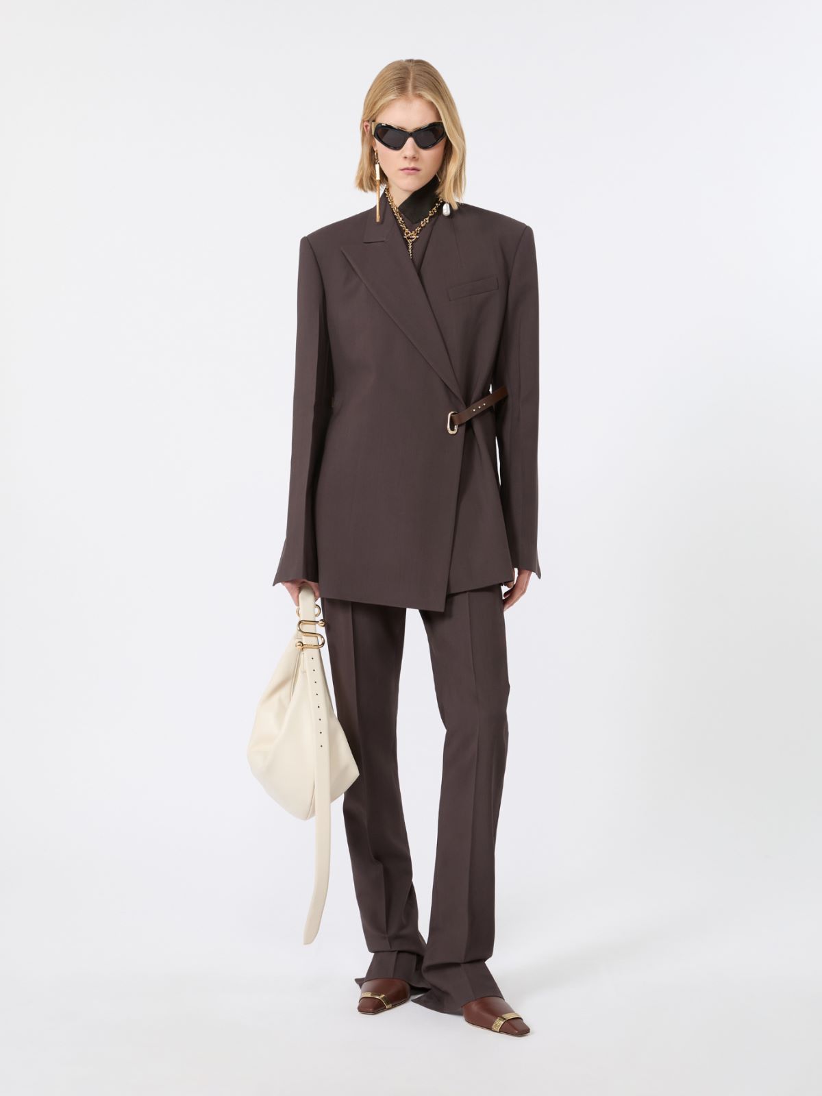 Nappa leather hobo bag + VANILLA - Max Mara