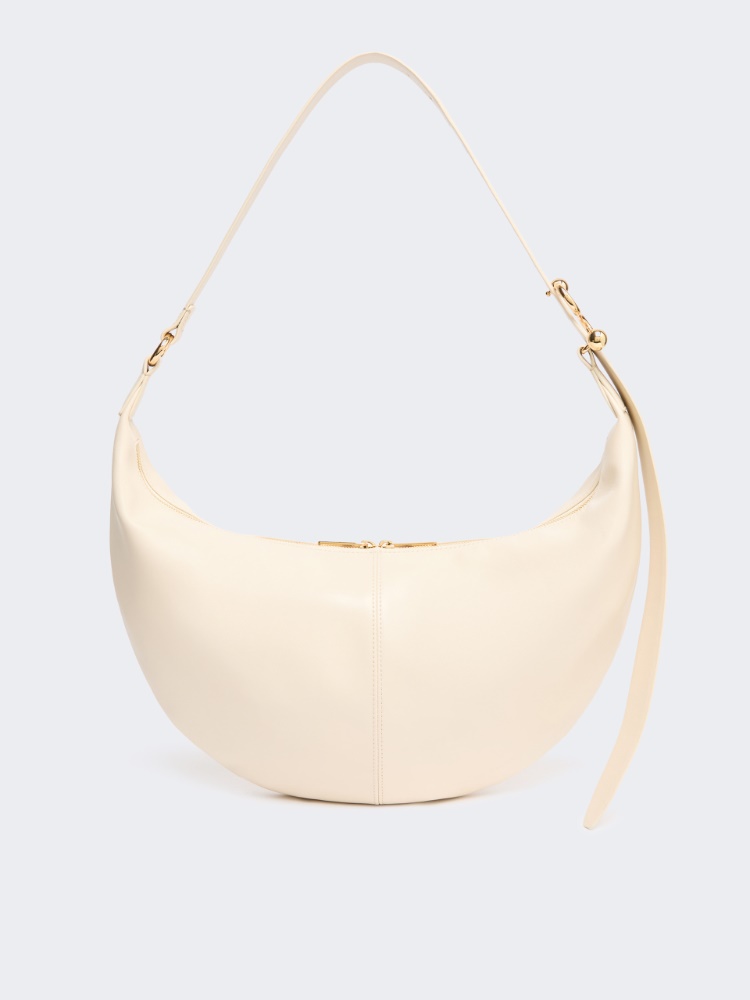 Nappa leather hobo bag - VANILLA - 1