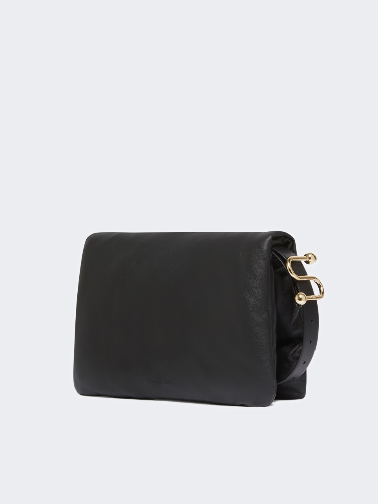 Padded nappa-leather Soffy Bag - BLACK - 2