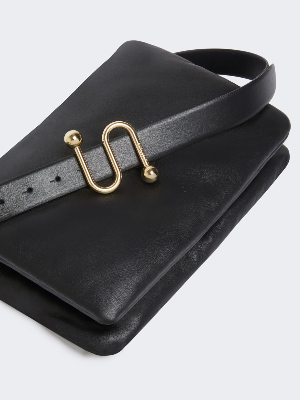 Padded nappa-leather Soffy Bag - BLACK - 3