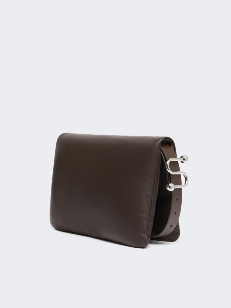 Padded nappa-leather Soffy Bag - COCOA - 2