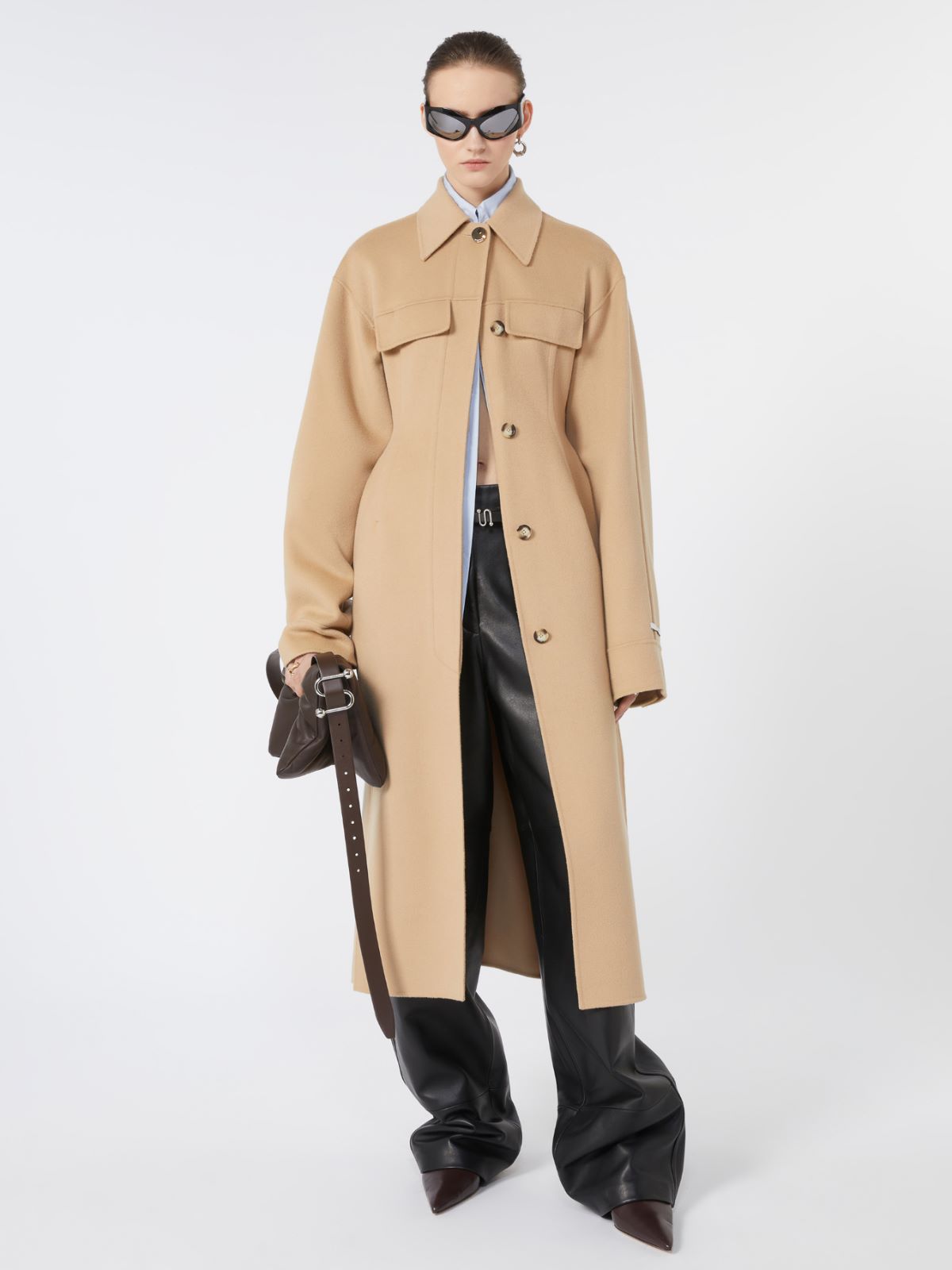 Padded nappa-leather Soffy Bag - COCOA