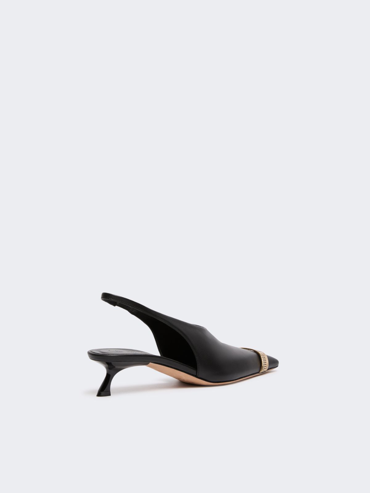 Nappa leather slingbacks - BLACK - Max Mara - 3