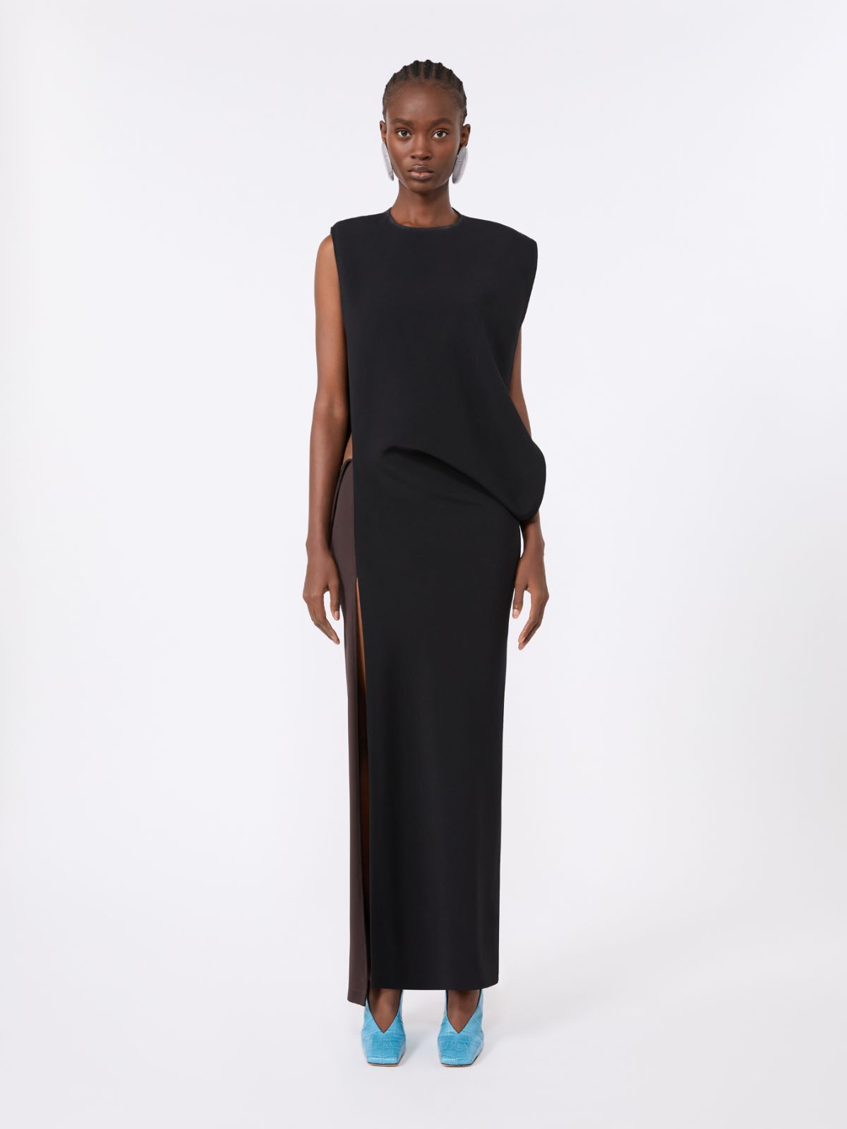 Cady dress with a jersey back - BLACK - Max Mara - 2