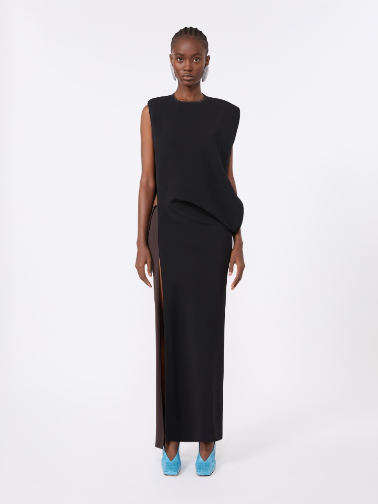 Cady dress with a jersey back - BLACK - Max Mara - 2
