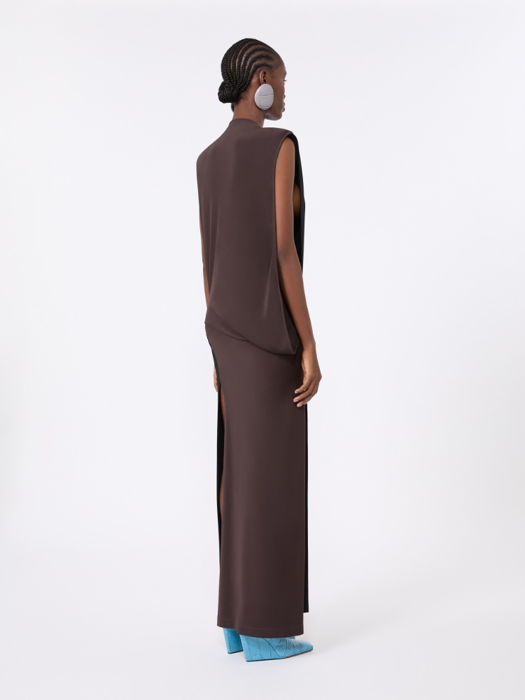 Cady dress with a jersey back - BLACK - Max Mara - 3