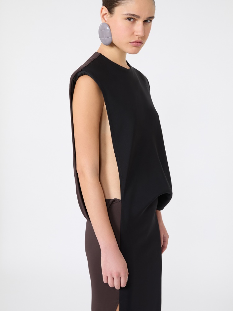 Cady dress with a jersey back - BLACK - Max Mara - 4