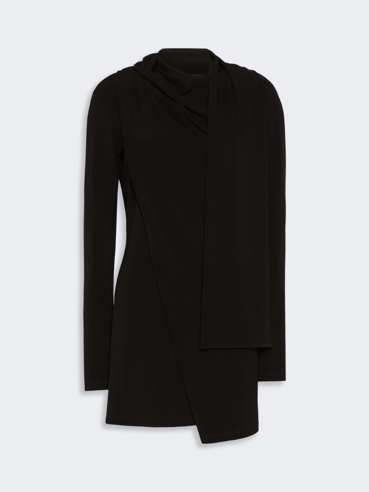 Short jersey dress - BLACK