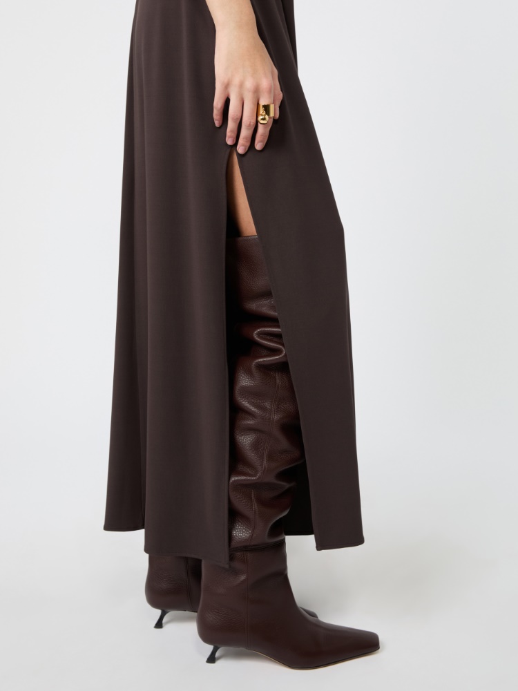 Maxikleid aus Jersey - SCHOKOLADE